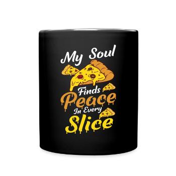 Funny pizza saying - Full Colour Mug - black - Front