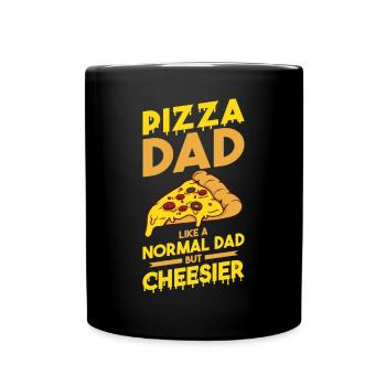 Drôle de dicton de pizza - Mug uni - noir - Devant