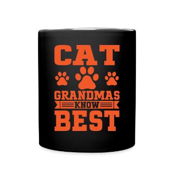 Cat Grandma Gifts - Tasse einfarbig - Schwarz - Vorne