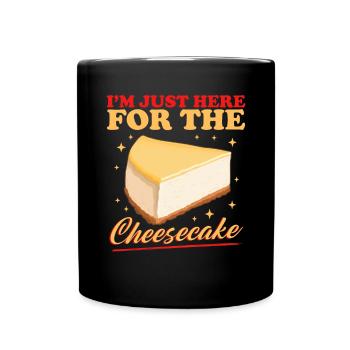 Käsekuchen Cheesecake Geschenk - Tasse einfarbig - Schwarz - Vorne