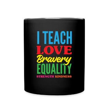 Lustiges Lehrer Lehrerinnen Geschenk - Tasse einfarbig - Schwarz - Vorne