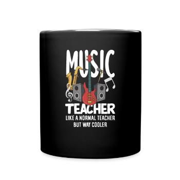Lustiges Lehrer Lehrerinnen Geschenk - Tasse einfarbig - Schwarz - Vorne