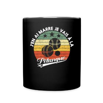 Gift Humor Pétanque Jeu de boules - Full Colour Mug - black - Front