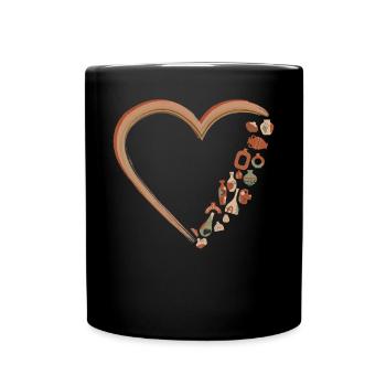 Pottery Ceramics Artist Heart - Full Colour Mug - black - Front