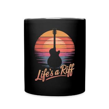 Guitar player life is a riff - Full Colour Mug - black - Front