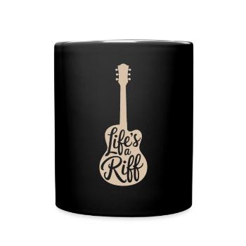 Guitar player life is a riff - Full Colour Mug - black - Front