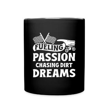 Dirtbike Rider Passion Chasing MX Motocross - Full Colour Mug - black - Front