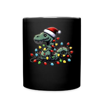 Cute Funny Loch Ness Monster Nessie Plesiosau - Full Colour Mug - black - Front