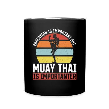 Muay Thai Fighter Kids Muay Thai Fighters - Tasse einfarbig - Schwarz - Vorne