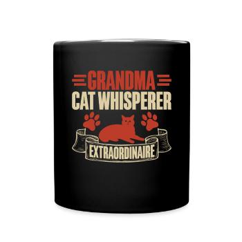Cat Grandma Gifts - Tasse einfarbig - Schwarz - Vorne