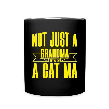 Cat Grandma Gifts - Tasse einfarbig - Schwarz - Vorne