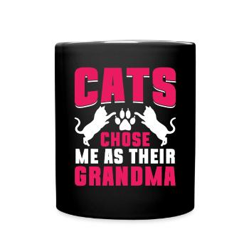 Cadeaux de grand-mère chat - Mug uni - noir - Devant
