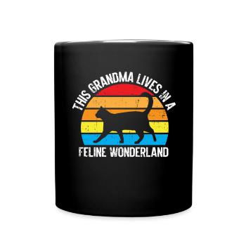 Cadeaux de grand-mère chat - Mug uni - noir - Devant