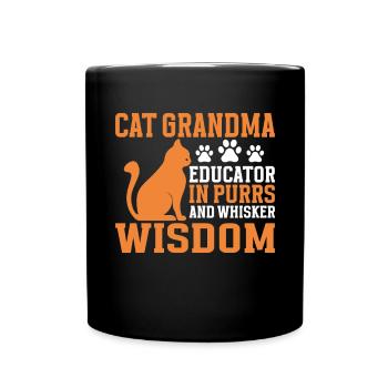 Cat Grandma Gifts - Tasse einfarbig - Schwarz - Vorne
