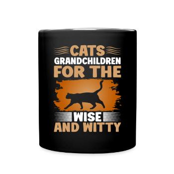 Cadeaux de grand-mère chat - Mug uni - noir - Devant