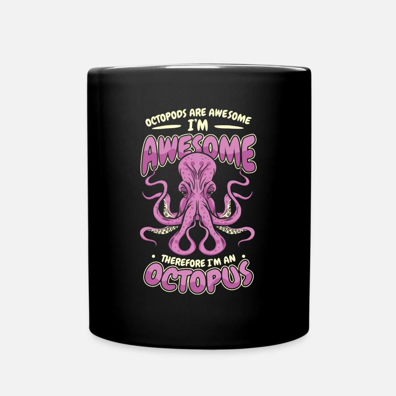 Par conséquent, je suis une pieuvre Octopoda Cephalopoda - Mug uni - noir