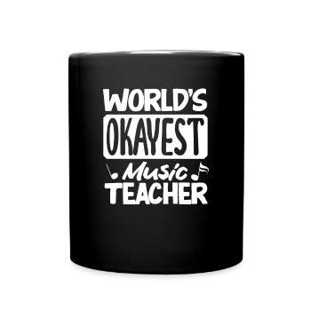 Lustiges Lehrer Lehrerinnen Geschenk - Tasse einfarbig - Schwarz - Vorne