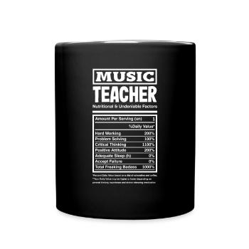 Lustiges Lehrer Lehrerinnen Geschenk - Tasse einfarbig - Schwarz - Vorne