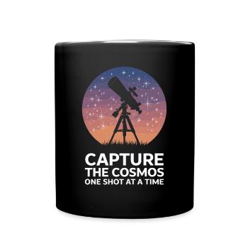 Capture The Cosmos Teleskop Astronomie für einen - Tasse einfarbig - Schwarz - Vorne