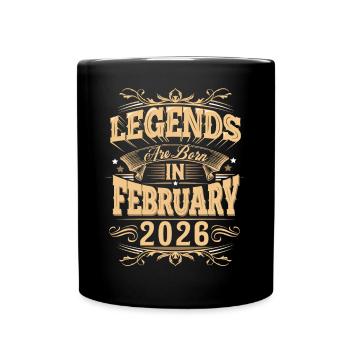 February 2026 birthday legend - Full Colour Mug - black - Front