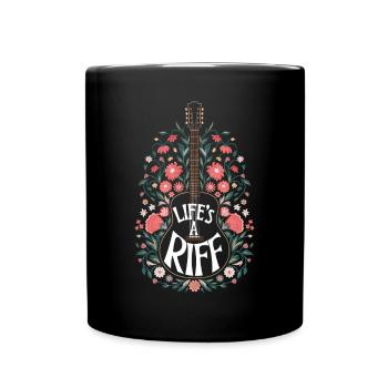 Guitar Player Life Riff Music Art - Full Colour Mug - black - Front
