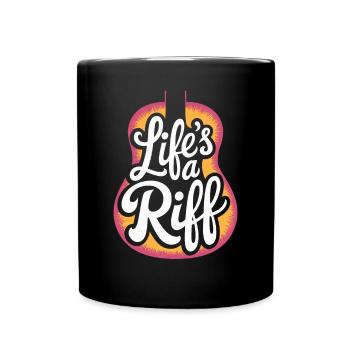 Guitar Player: Life's A Riff - Full Colour Mug - black - Front