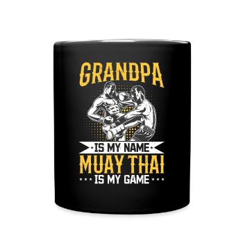 Papy c’est mon prénom Muay Thai c’est mon jeu - Muay Tha - Mug uni - noir - Devant