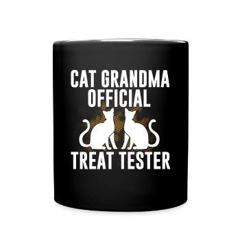Cat Grandma Gifts - Tasse einfarbig - Schwarz - Vorne