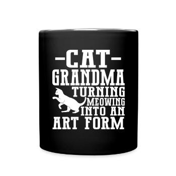 Cadeaux de grand-mère chat - Mug uni - noir - Devant