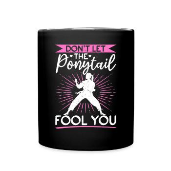 Ne laissez pas la queue de cheval vous tromper - Muay Thai drôle - Mug uni - noir - Devant