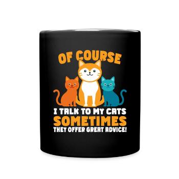 Cadeaux de grand-mère chat - Mug uni - noir - Devant