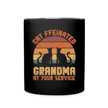 Cadeaux de grand-mère chat - Mug uni - noir - Devant