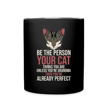 Cadeaux de grand-mère chat - Mug uni - noir - Devant