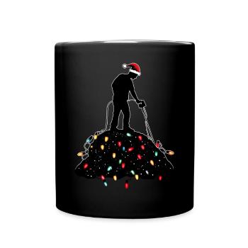 Metalldetektion Metalldetektor Weihnachtsmütze Xma - Tasse einfarbig - Schwarz - Vorne