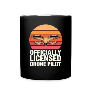 Dronenpilot für einen Dronenpilot - Tasse einfarbig - Schwarz - Vorne