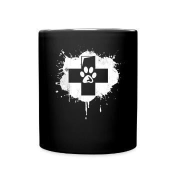 Veterinary Medicine First Aid Sketch - Full Colour Mug - black - Front
