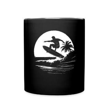 Surfeur - Mug uni - noir - Devant