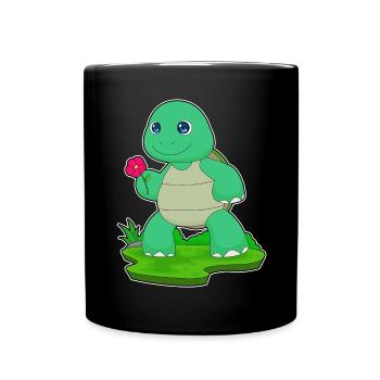 Fleur de tortue - Mug uni - noir - Devant