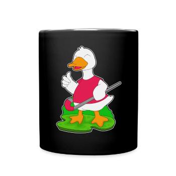 Canard Hockey sur gazon Croût - Mug uni - noir - Devant