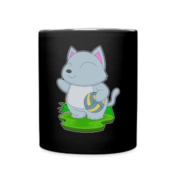 Chat Joueur de Volley-ball Volley-ball - Mug uni - noir - Devant
