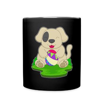 Dog Easter Easter Egg - Full Colour Mug - black - Front