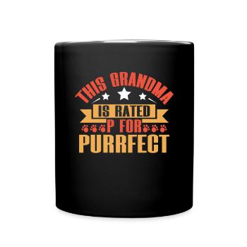 Cadeaux de grand-mère chat - Mug uni - noir - Devant