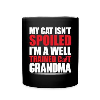 Cat Grandma Gifts - Tasse einfarbig - Schwarz - Vorne