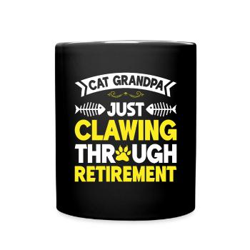 Cat Grandpa Gifts - Tasse einfarbig - Schwarz - Vorne