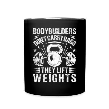 Powerlifting Bodybuilder They Lift Weights Gym - Full Colour Mug - black - Front