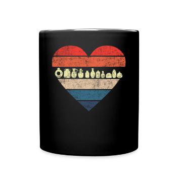 Pottery Ceramics Artist Heart - Full Colour Mug - black - Front