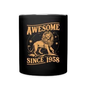 Signe astrologique Lion Zodiaque Année d’anniversaire 1958Leo - Mug uni - noir - Devant
