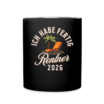 Pensioner 2026 I'm done - Full Colour Mug - black - Front