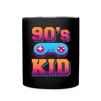 90's Kid Classic 90s Retro / 90er Jahre - Tasse einfarbig - Schwarz - Vorne
