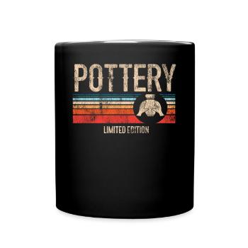 Pottery Ceramics Artist Retro - Tasse einfarbig - Schwarz - Vorne
